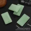Acessórios de vidro atacado imitação de folha de jade pingente de jade branco nada cartão luz verde colar diy pulseira pingente