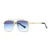 2026 Nuevas Gafas de Sol Cuadradas de Metal para Hombre Anti-UV Transfronterizas Europeas y Americanas Gafas de Sol de Moda de Gama Alta