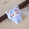Nuevo Lindo Colgante Llavero de Peluche KT Muñeco de Gato Pequeño Llavero Accesorios Colgantes para Mochila de Estudiante