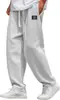 Calça Casual Masculina de Verão com Textura Waffle, Cor Sólida Versátil para Uso Diário e Trabalho, em Estoque