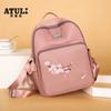 Mochila Antifurto para Mulheres 2025 Novo Estilo Coreano Mochila de Nylon Bordada Casual Versátil Leve para Uso Duplo ao Ar Livre