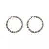Aretes Grandes de Plata Rota 2025 Nuevo Estilo Caliente Lujo Accesible Aretes de Gama Alta Adecuados para Caras Redondas Aretes Exagerados Venta al por Mayor