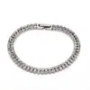 Comercio exterior transfronterizo novedad candente ins lujo ligero pulsera collar de acero de titanio con incrustaciones de diamantes completos joyería elegante de alta gama para mujer que combina con todo
