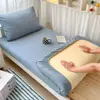 2026 Novo Modelo Algodão Puro Tingido em Fio Algodão Lavado Lençol de Cama de Solteiro para Estudante, Lençol de Cama de Solteiro para Estudante em Vários Tamanhos