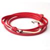 Pulsera Popular Europea y Americana de Ancla de Barco con Gancho de Pesca AliExpress Moda Cuerda de Mano eaby Más Vendida Pulsera de Cuero Doble
