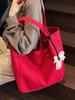 2025 Primavera Nuevo Estilo Coreano Casual Simple Bolso Tote de Gran Capacidad Ligero para Ir al Trabajo Estilo Casual Bolso de Hombro para Mujer