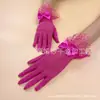 Luvas de renda pretas finas sexy de malha verão luvas femininas Elegantes proteção solar luvas curtas de renda