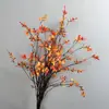 Hojas Pequeñas de Primavera Artificiales 120cm Hojas de Otoño Nuevo Estilo Chino Ramas Largas Realistas con Aspecto Seco, Decoración Suave para Ventana Arreglos Florales