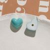 Zhen Tu Doce Coração de Menina Macaron Colorido Redondo Quadrado Coração Meio Furo Resina DIY Acessórios Materiais