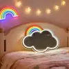 Espejo LED de Dibujos Animados Luz de Neón Espejo de Maquillaje Emisor de Luz Decoración Regalo para Niña Espejo de Corazón Luz de Ambiente Luz de Relleno