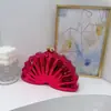 Bolso de Noche Acrílico Forma de Coral Bolsa Caja Cadena Bolso Forma de Abanico Bolso Concha Bolso de Mano Hombro Cruzado para Mujer Transfronterizo