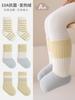 Calcetines para Bebé Recién Nacido Antibacterianos y Cálidos de Invierno Calcetines Nuevos Rayados para Niños con Forro de Felpa y Espesados de Media Pantorrilla para Niños y Niñas