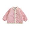 Ropa de Algodón Pequeño Aroma para Niñas Wulibu 2025 Invierno Nuevo Bebé Linda Rizada Acolchada Chaqueta de Algodón