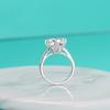 Anel de Moissanite de Seis Garras S925 Prata Esterlina Leve Luxo Europeu e Americano Anel de Proposta de Luxo Transfronteiriço Feminino Jóias Femininas