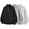 [M-8XL] Nueva sudadera pesada para hombre talla grande 2026, polo de medio cierre para hombre, chaqueta de otoño para hombre
