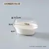 Copo Quadrado Descartável Biodegradável Estilo Chinês para Sorvete, Caixa Branca para Sobremesa para Levar, Copo Quadrado Criativo