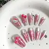 Parche de Uñas Artísticas Ojo de Gato Rosa Dopamina Gatito Verano Hecho a Mano Usar Un Estudiante Uñas Artísticas Lindas Estilo Ins