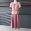 Vestidos de Verano de Alta Gama y con Estilo para Mujeres de Mediana Edad y Mayores, Ropa Casual de Talla Grande Suelta a la Moda para Mujer, Vestido de Dos Piezas Falso, Moderno para Mujeres