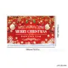 Tela de fondo navideño en stock, lista para enviar, con impresiones de alta definición de Papá Noel, muñecos de nieve y renos, perfecta para decoraciones navideñas