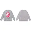 Moletom BAPE com estampa de cabeça de macaco estilo japonês, tendência transfronteiriça, gola redonda, unissex, corte solto, jaqueta de manga curta para outono e inverno