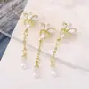 Accesorios para Uñas con Colgante de Perla y Circonita de Lujo Ligero, Decoraciones para Uñas Súper Brillantes de Estrella, Lazo y Borla de Celebridad de Internet