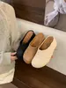 Mules cerrados únicos tejidos a mano para mujer, calzado de verano para exteriores, nuevas sandalias de suela gruesa estilo bohemio 2026