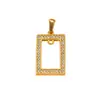 Collar de Acero de Titanio Transfronterizo con Colgante Único Colgante Cuadrado de Diamante Fundido Cadena para Suéter Lujo Ligero Joyería de Acero de Titanio de Alta Gama Fábrica