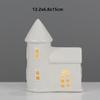 Castiçal de cerâmica escandinavo, pequena casa, luz noturna LED, luz ambiente, decoração de Natal, enfeites, artesanato, lote de exportação