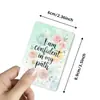 18 Cartões de Autoafirmação Florais em Aquarela em Inglês com Citações Positivas, Cartões de Saudação para Decoração de Presente