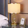 Lámpara de mesa de noche estilo nórdico americano, decoración moderna de lujo ligero para dormitorio, sala de estar, hotel, hogar, lámpara de noche creativa