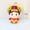 Decoración de Pastel de Horneado Chino Muñeca de Gel Suave de Emperatriz Antigua Abuelo y Abuela Padre Enchufe para Pastel de Emperatriz
