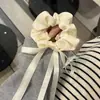 Scrunchie de Alta Qualidade Estilo Coreano para Mulheres, Elástico de Cabelo com Laço de Tecido da Moda, Acessório de Cabelo Corda para Coque Doce e Fofo