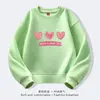 Sudadera para Niñas Estilo Primavera y Otoño Manhagu/Manhagu con Estampado de Corazón Top para Niñas Moda 2026 Mangas Largas Atuendo de Otoño
