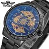 TWinner winner 8085 marca hueca automático mecánico para hombre banda de acero reloj de moda reloj mecánico