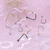 Ventas Directas de Fábrica Transfronterizas Clavos de Varilla Curva de Acero Inoxidable con Punta de Bola, Anillos para Nariz, Joyería para Piercing Corporal Simple con Galvanoplastia al Vacío