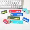 Marcador Magnético de Dibujos Animados Creativo Regla Estudiante Lindo Plegable Clip para Páginas de Libros Regla Magnética Multifuncional con Texto Inspirador