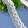 Encaje de Malla de Algodón, Accesorios Decorativos Versátiles y Lindos para Ropa Encaje Blanco Bordado Encaje Soluble en Agua