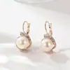 Arete Elegante Perla Rosa Aretes Elegantes de Moda Aretes Distintivos Estilo Japonés y Coreano para Mujer Venta Caliente AliExpress