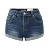 Shorts de Mezclilla de Cintura Alta con Diseño de Nicho Estilo Americano Chica Picante 2026 Verano Nuevo Moda Versátil Europea y Americana