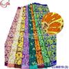 Vestido de noche de encaje multicolor soluble en agua con diamantes prensados, tela calada, tela de encaje con lentejuelas nupciales