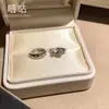 Pendientes Asimétricos de Estrella de Ocho Puntas Th0243 S999 de Aguja de Plata, Frescos y con Estilo, con Diseño Único de Nicho para Mujeres con Doble Perforación en las Orejas