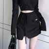 Design Trendy e Sofisticado Cool Doce Estilo de Rua Nicho Estilo Puro Desejo Terno Vestido Duas Peças Petite Outono Inicial