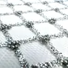Tecido de Malha Personalizado com Estampa de Hot Beads, Lantejoulas Brilhantes em Formato de Diamante, Tule de Malha com Glitter, Fábrica de Vestidos Personalizados de Alta Qualidade Venda Direta