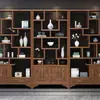 Madera maciza Bo Gu Jia Estilo Chino Nuevo Gabinete de Tesoros Múltiples Reunión Familiar Estantería de Almacenamiento Divisoria Estilo Antiguo para Sala de Estar Vitrina Madera con Rejilla de Piña