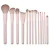 Set de Pinceles de Maquillaje Flor de Durazno de 13 Piezas Pincel para Sombras de Ojos Pincel para Contorno Pincel para Corrector Pincel para Sombras de Nariz Cerdas Suaves de Cangzhou Juego Completo de Pinceles de Maquillaje