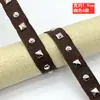 Cinta de Algodón con Remaches Fijos, Bordes Decorativos de Correa, Accesorios Decorativos Hechos a Mano para Ropa DIY, Bordes Decorativos para Abrigos, Sombreros, Bolsos y Cortinas