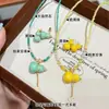 Collar de Cadena Larga de Lana Elegante Versátil de Moda Retro con Borla Letra Calavera de Calabaza Lujo Ligero Nicho Exquisito para Mujer