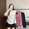 Ropa Nueva de Otoño 2025 para Mujeres Gorditas Tallas Grandes Dulce Reductor de Edad Cintura Asimétrica Aspecto Adelgazante Suéteres de Manga Larga
