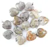 Venta Caliente Transfronteriza Colgante en Forma de Corazón de 16 mm Piedra de Cristal Rosa Natural Colgante de Corazón Accesorios para Collar de Corazón de Melocotón DIY