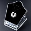 Hebilla de ping-an de estilo chino, piedra natural de 20 mm, estilo antiguo medio, anillo con agujero grande, colgante tejido artesanal, accesorios para pulsera